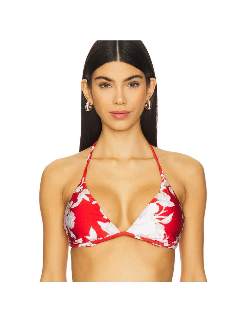 L'AGENCE Annabelle Triangle Bikini Top in Ikebana Rose Size Medium